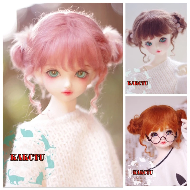 

1/8 1/6 1/4 1/3 BJD Wig Doll Accessories Short Curly Hair Retro Cute Wigs For BJD/SD YOSD MSD SD13 Girl & SSDF Uncle C1132