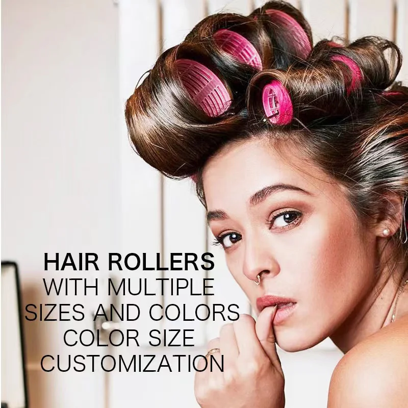 6Pcs/lot Multiple sizes Hairdressing Home Use DIY Magic Large Self-Adhesive Hair Rollers Styling Roller Roll Curler Beauty Tool