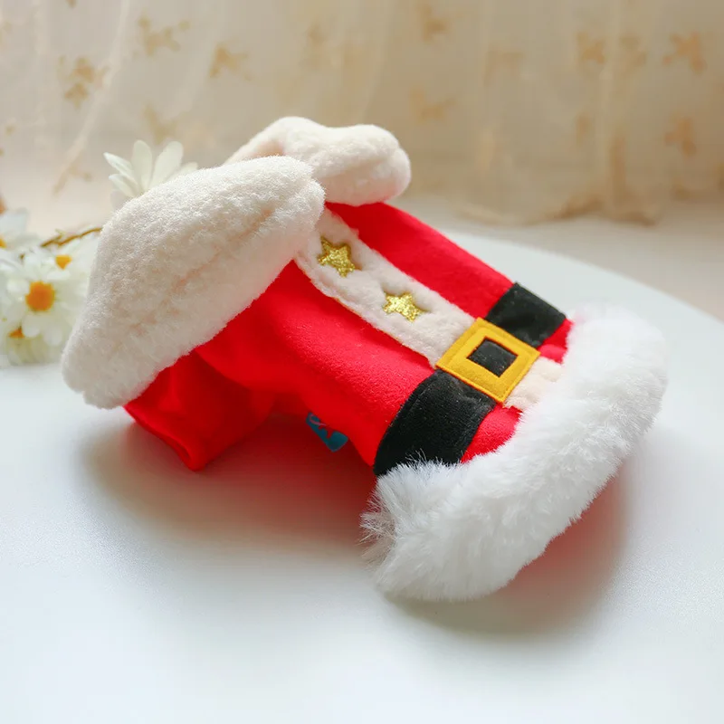 Festival Dog Coat Warm Puppy Clothes X-Mas Doggie Jacket Christmas Holidays Costume For Little Dog Bichon Teddy Chihuahua