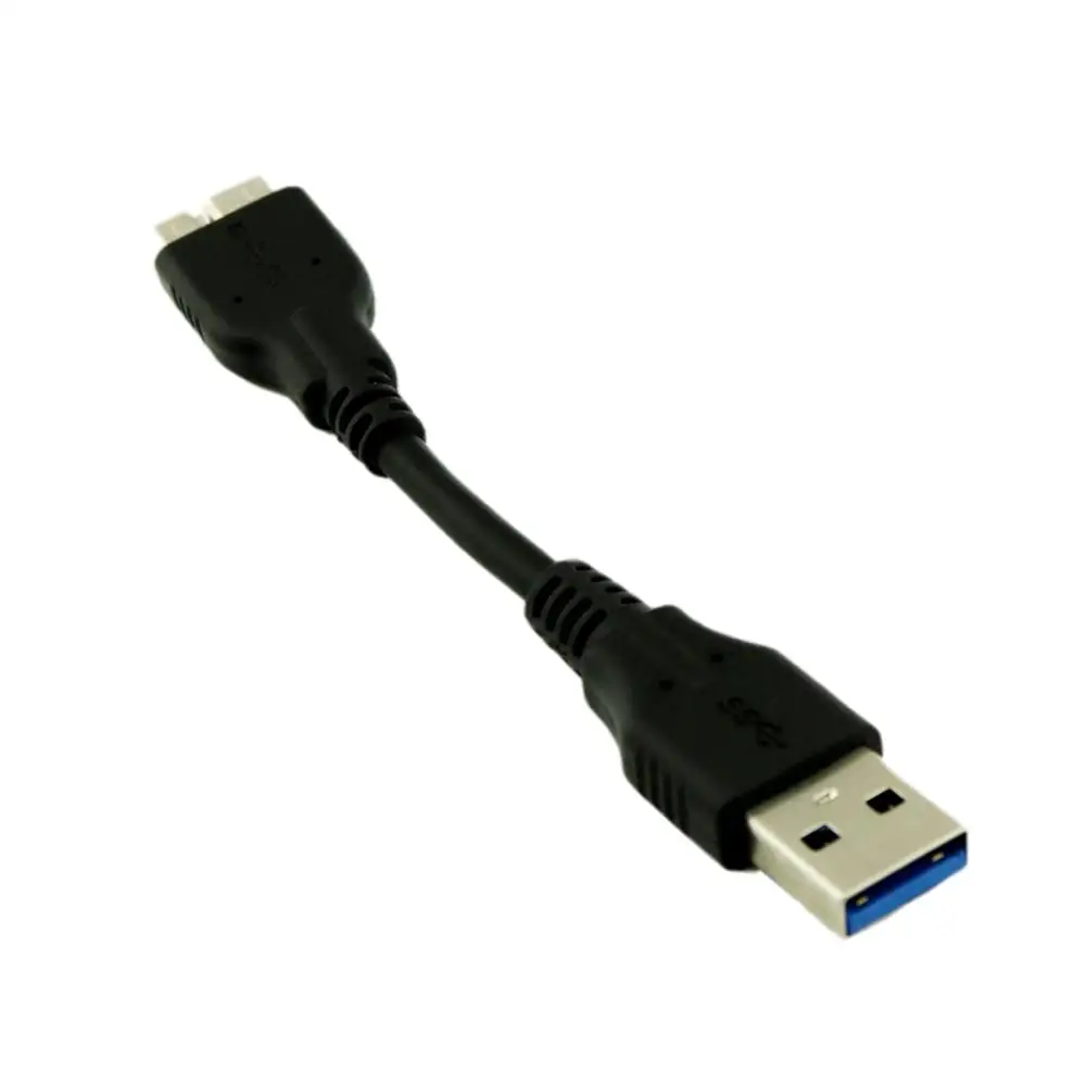 1pc Short 10cm 5Gbps USB 3.0 A Male to Micro B Male Plug 10 Pin High Speed Adapter Converter Data Connector Cable Cord Black