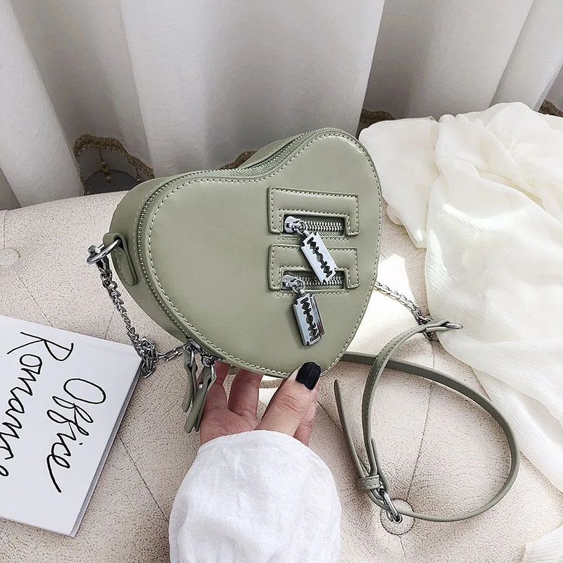 Fashion Love Heart Shape Shoulder Bags For Women 2024 Luxury Designer Leather Handbags Brand Female Chain Crossbody Purse Bag