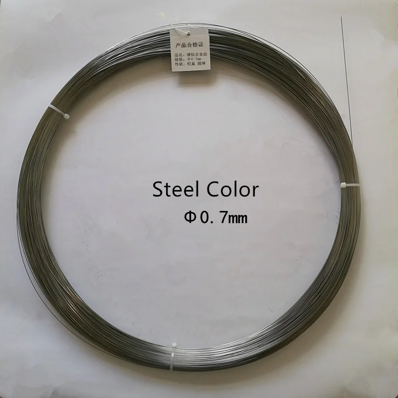 Super Elastische Nikkel Titanium Nitinol Legering Memory Wire 0.7Mm Blauw Zwart Geheugen Garnalen Vissen Balans Kleur Magische Draad