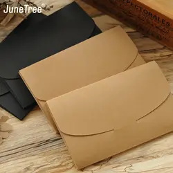 20pcs Vintage Kraft Paper Envelopes Mini Cute Kawaii Cartoon Stationery Post Letter Envelope black yellow school lover letter