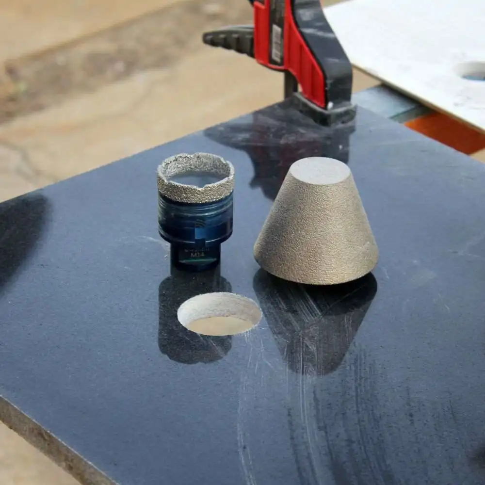 Raizi 1 Pc 38/75mm Diamond Chamfering Finger Bit Tile Granite Marble Ceramic Hole Trimming Diamond Milling Bits