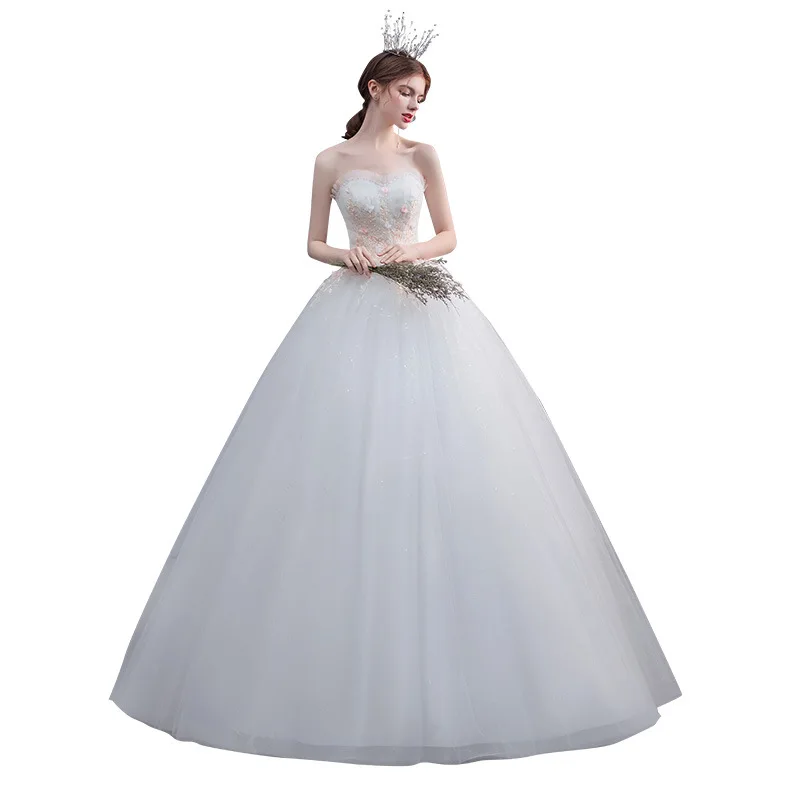 Vestido De novia ajustado De princesa sin tirantes, ropa De novia, con apliques De cuentas, talla grande, novedad De 2022