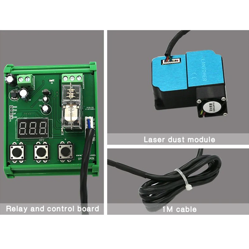 Laser Dust Sensor Module PM2.5 Fresh Air System Exceeds Standard Control Intelligent Alarm Air Quality Detection