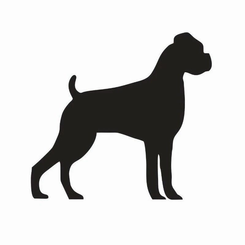 Naklejka winylowa z psem rasy bokser – na samochód, okno, zderzak, laptop, dekoracja ścienna – 3 rozmiary / 20 kolorów / Możliwość dostosowania rozmiaru