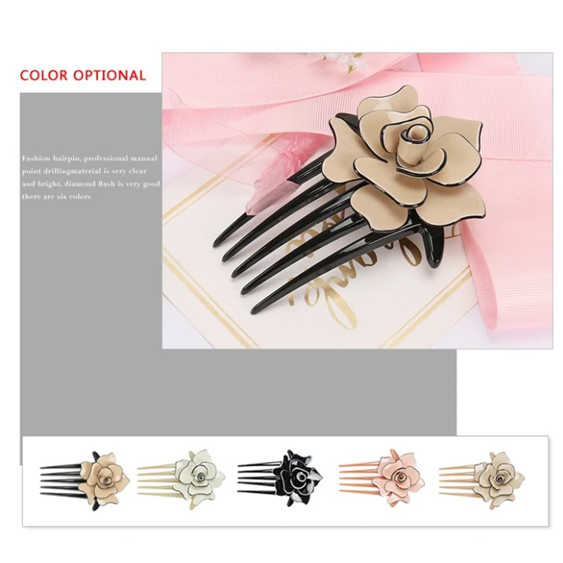 Acrylic Flower Hair Combs Hair Accessories for Bridal Flower Headpiece Women Bride Hair Ornaments Jewelry Headdress