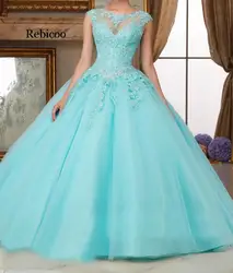 Rebicoo Women Party Dress Sexy V Neck Lace Ball Gown Floor Dresses Backless For Bridal Dress Marriage Party Dress Vestidos