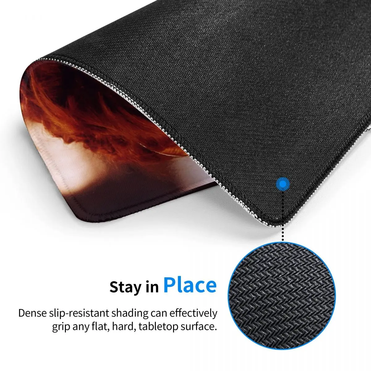 Beautiful Mylene Farmer Mouse Pad with Locking Edge Comfortable Gamer Mousepad Non Slip Rubber Base Office Computer Mat