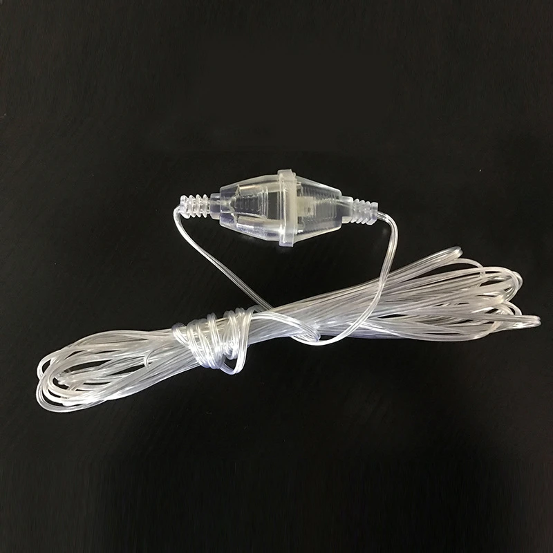 5M LED Curtain Icicle Fairy Christmas String Light Power Extension Cable Plug Extender Wire For Garland Wedding Party Lamp Decor
