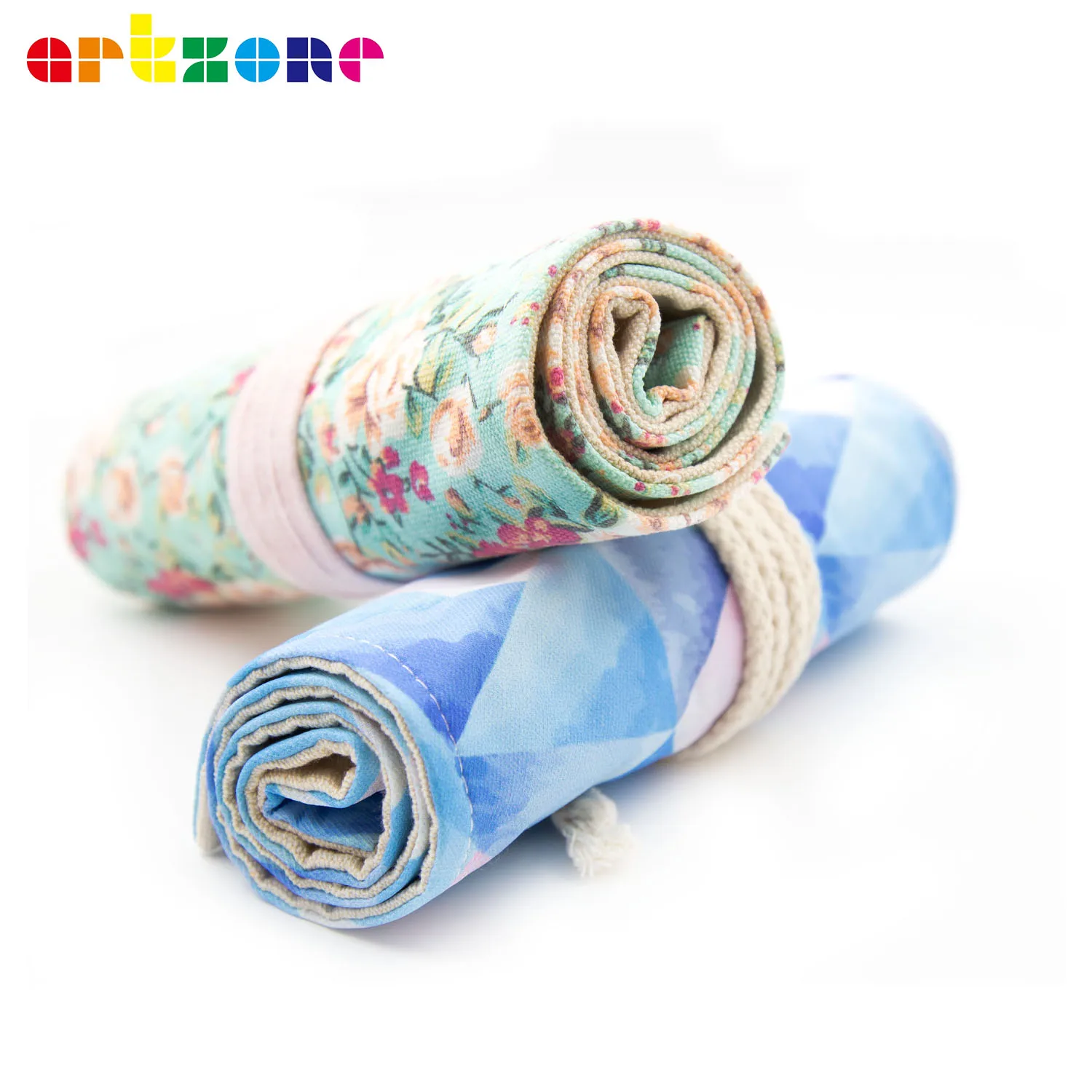 72 Holes Canvas Roll Up Pencil Case Pen Wrap Bag Roll for Pencils Holder Storage Pouch