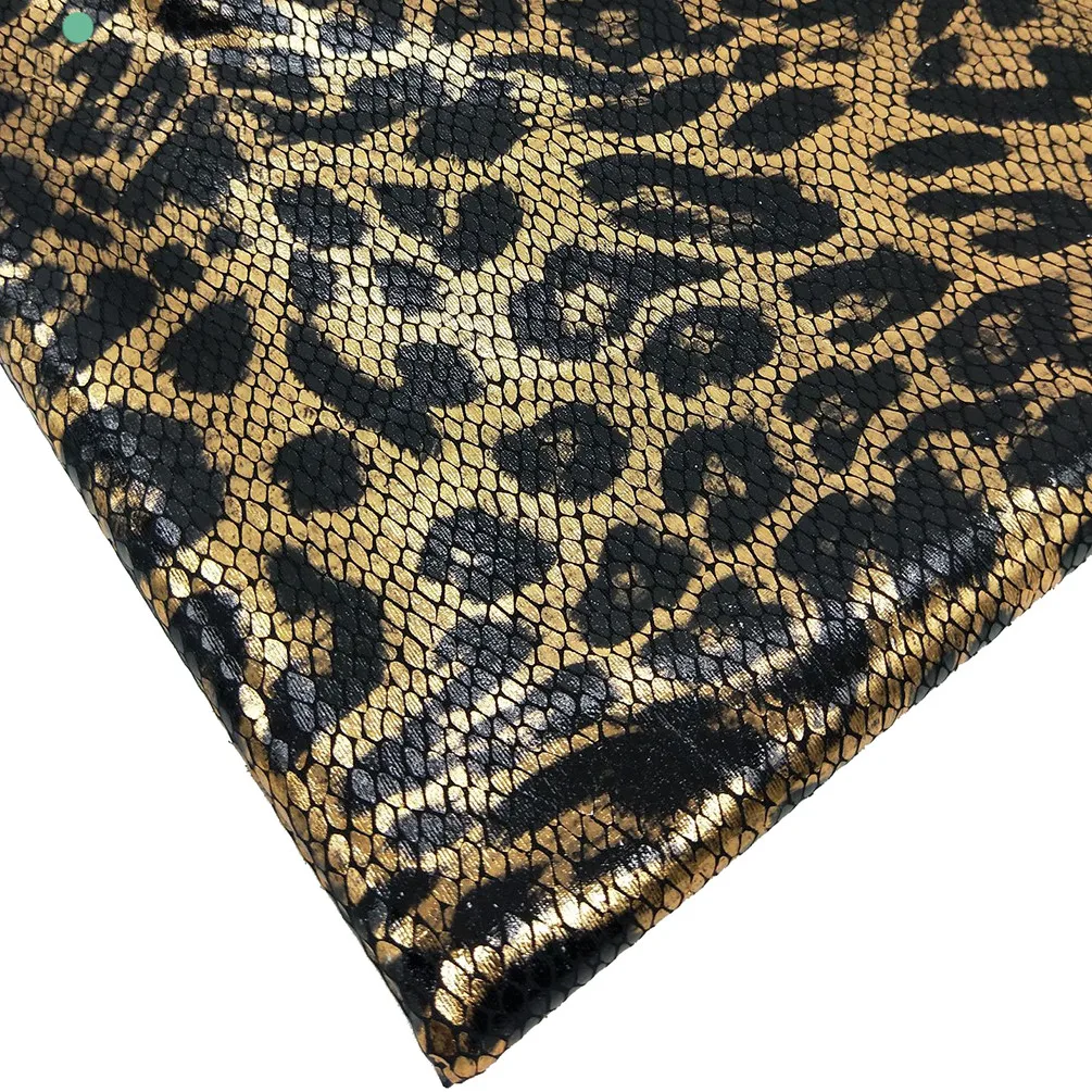 Leopard Laser Bronzing Fabric for Swimsuit Clothing Leopard Underwear DIY Sewing Material 50cmX150cm