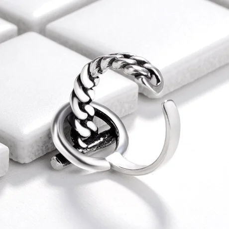 SSilver Color ring jewelry hot sale personality tide opening wide and narrow ring style fashion popular simple smoo