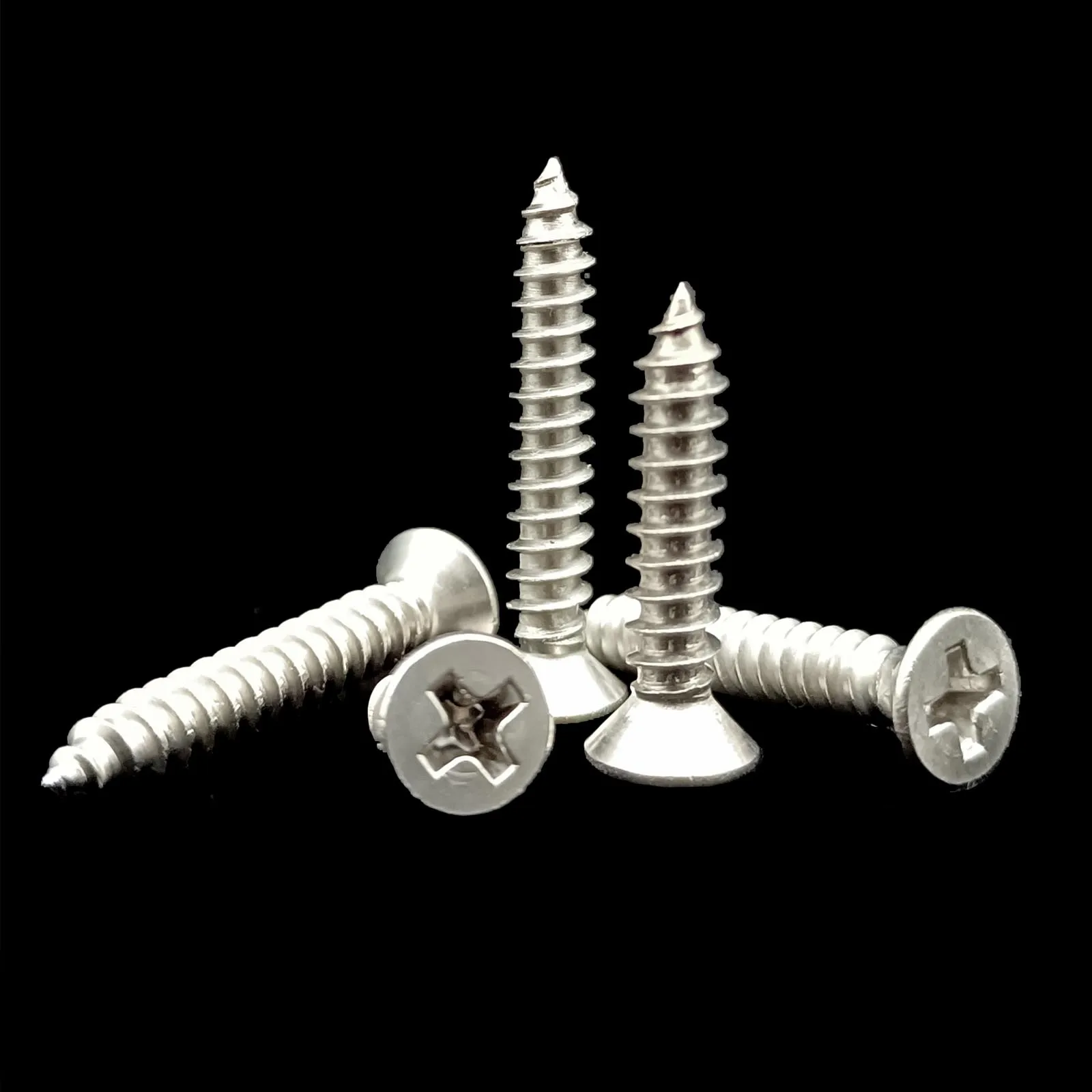 380/1010X M1.2 M1.4 M1.7 M2 M3 M4 304 Stainless Steel Small Cross Phillips Flat Countersunk Head Self-tapping Wood Screw Set Kit