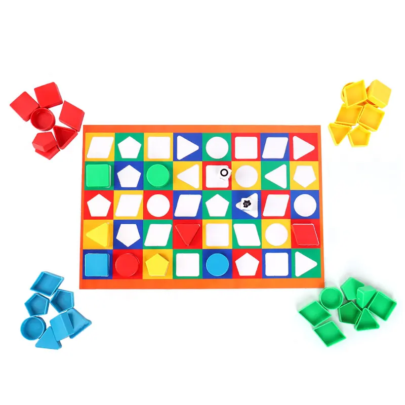 Montessori Shape Color Geometric Chess Sorter Toy Memory Training Color Sensory Memory Chess Educational Toy Sorter For Children