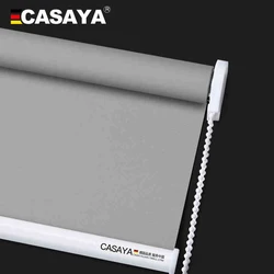 Drilling-system wholesale roller window blinds solid color for bedroom kitchen office Blackout window blinds made to measure