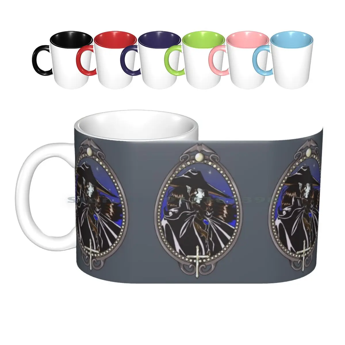 Dracula's Dunpeal Ceramic Mugs Coffee Cups Milk Tea Mug Vampire Hunter D Bloodlust Dhmapir Dunpeal Classic Anime Creative