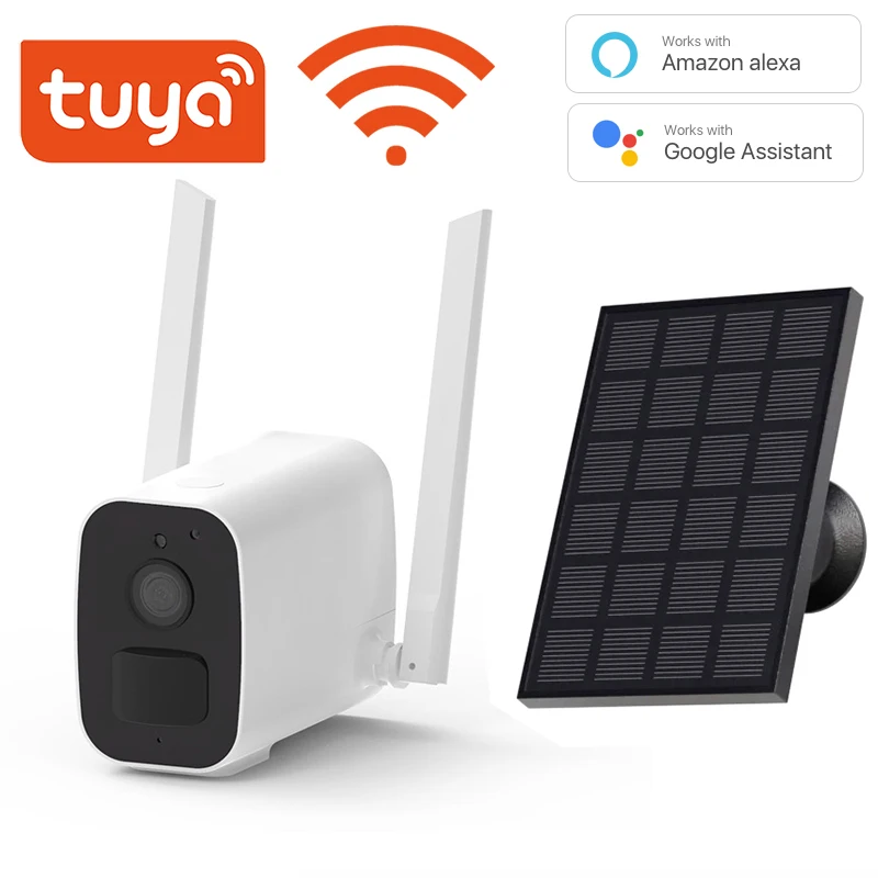 Tuya WIFI 1080P Camera Strong WiFi Signal 10000mAh Rechargeable Battery Wireless  IP66 Battery Camera Support Google Alexa