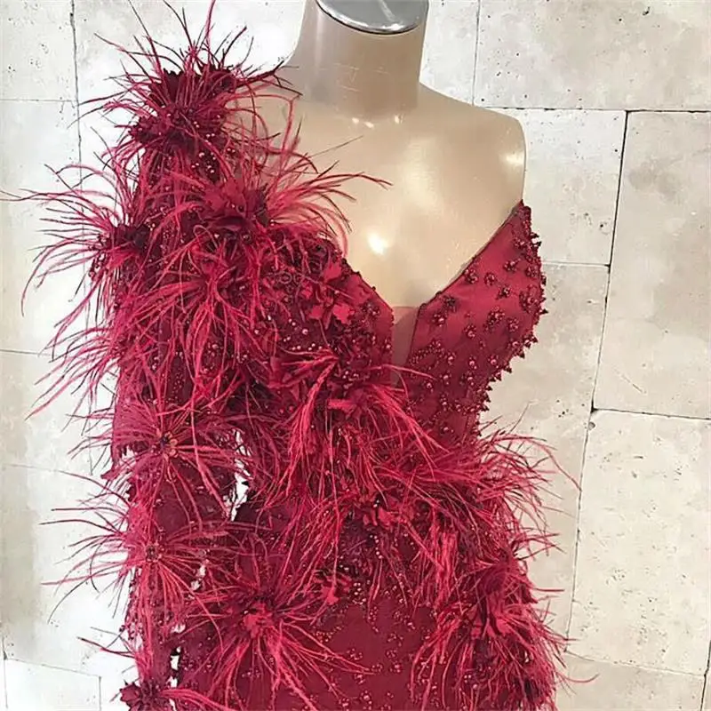 Vestidos de Fiesta de sirena de un hombro, cuentas de encaje, apliques florales 3D, longitud hasta el suelo, formales, vestidos de gala hechos a medida, 2021