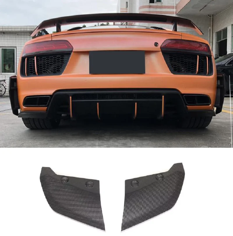 

Carbon Fiber Car Rear Bumper Splitters Diffuser Fit For Audi R8 Coupe Convertible 2016-2018