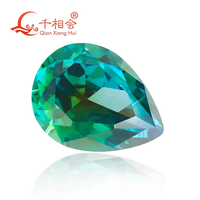 

pear shape diamon d cut cubic zirconia special color one-time forming multi color cz loose stone