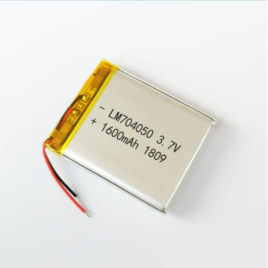 2/5/10pcs 3.7V 1600mah 704050 Lithium Polymer Ion Battery 2.0mm JST Connector