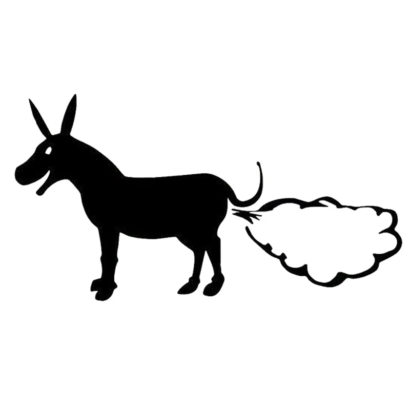 

16cm*8.6cm Donkey Fart Interesting Vinyl Decal Car-styling Funny Personality Stickers Car Sticker car accessories
