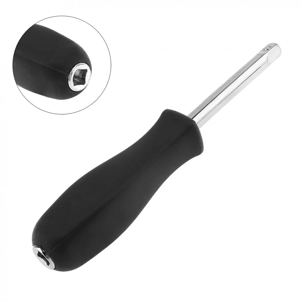 1PCS 1/4-Inch Dual-purpose Socket Wrench 6.3mm Bottom Hole Connection Handle Small Square Rod Spinner Mini Hand Tools