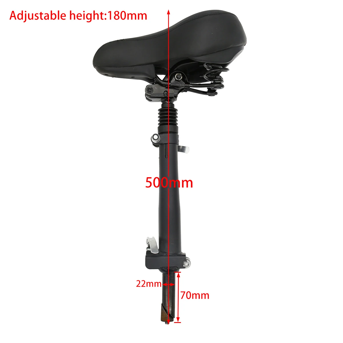 10 inch Shock Seat Post Black Silver Seatpos Seat Repair Accessories Electric Scooter Parts