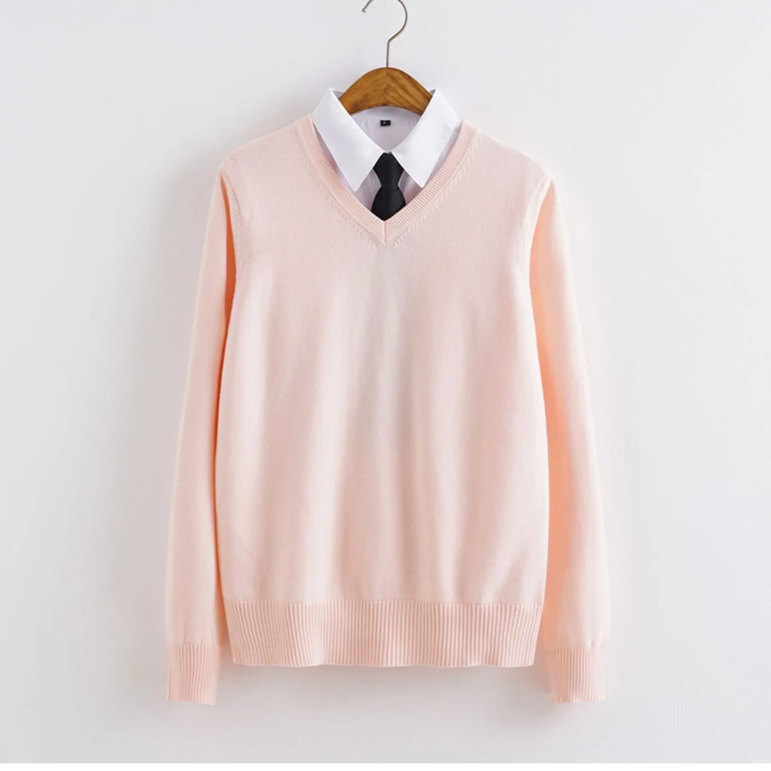 New Japanese Students Uniform Long Sleeve Man And Women Sweater Campus Pullover Knitted JK Girls Boy High School Clothes Cotton