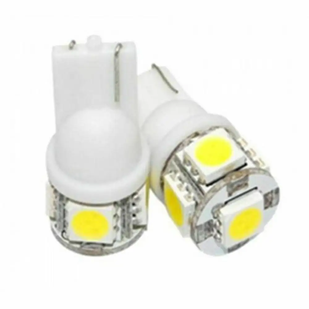 T10 W5W LED Bulb 5 SMD LED White 194 168 Super Bright wedge Lights bulbs Lamps 12V 5050 SMD  #LB12