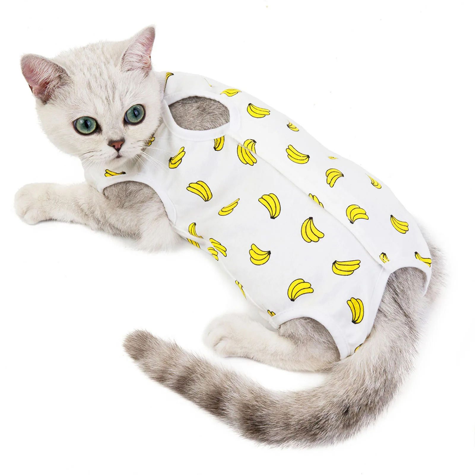 Cat Clothes Cat Sterilization Surgery Suit Vest Weaning Clothes For All Season Breathable Physiological Clothing Pet Supplies