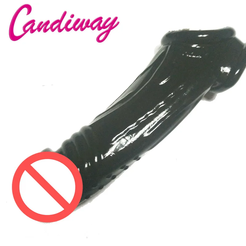 Enlarge Penis Sleeves Bold Delay Condom For Men Lasting Cock Ring Sex Toys For Man Adult Reusable Impotence Extend sizeDildo view 3