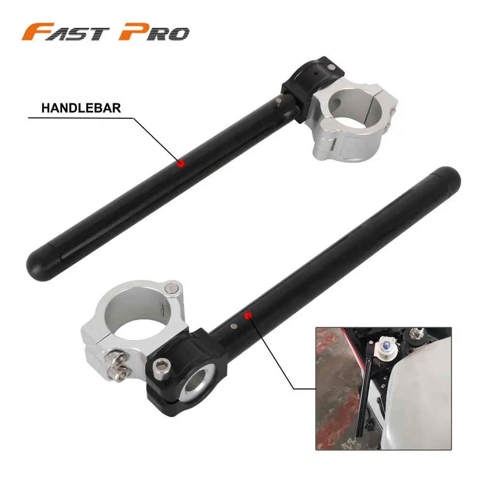 Motorcycle Universal Adjustable Racing CNC 31 33 35 36 37 41 43 48 50mm Clip On Ons Fork Handlebars Handle Bar Cafe Racer