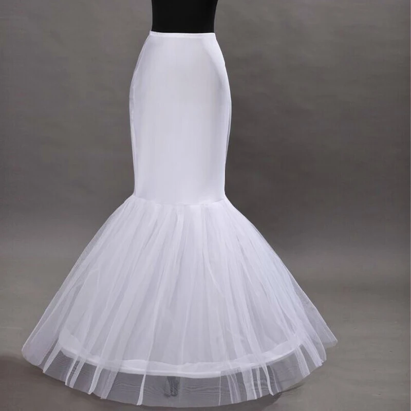 MYYBLE  Wholesale Mermaid Petticoat 1 Hoop Bone Elastic Wedding Dress Crinoline 2020Bridal Petticoat Cheap