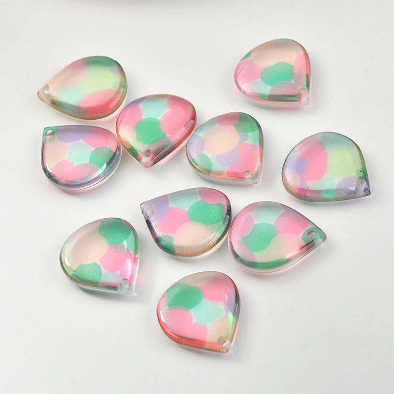 

Diy jewelry earrings pendants accessory 30pcs/lot handmade geometric Water drop shape resin charms