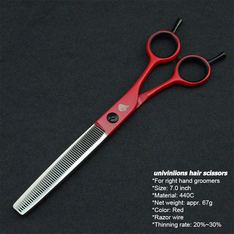 

7 inch Pet Dogs Gromming Scissors Thinning Shears Sharp Edge Animals Cat Hair Cutting Stainless Steel Barber Cutting Tools