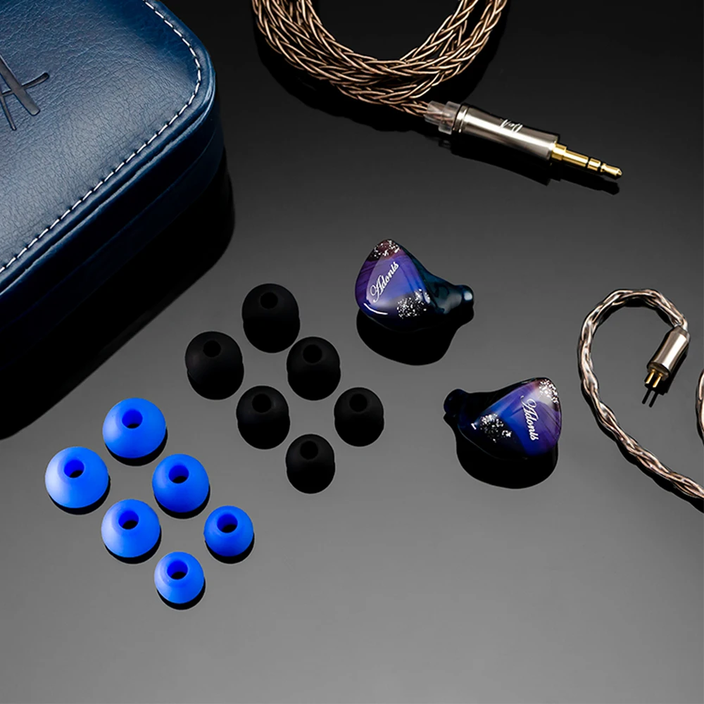 QOA-carcasa de madera de resina CNC para Monitor de oreja, Unidad de controlador híbrido DD + 2BA, auricular HIFI con Cable de separación de 2 pines, IEM de escenario de DJ, 10mm