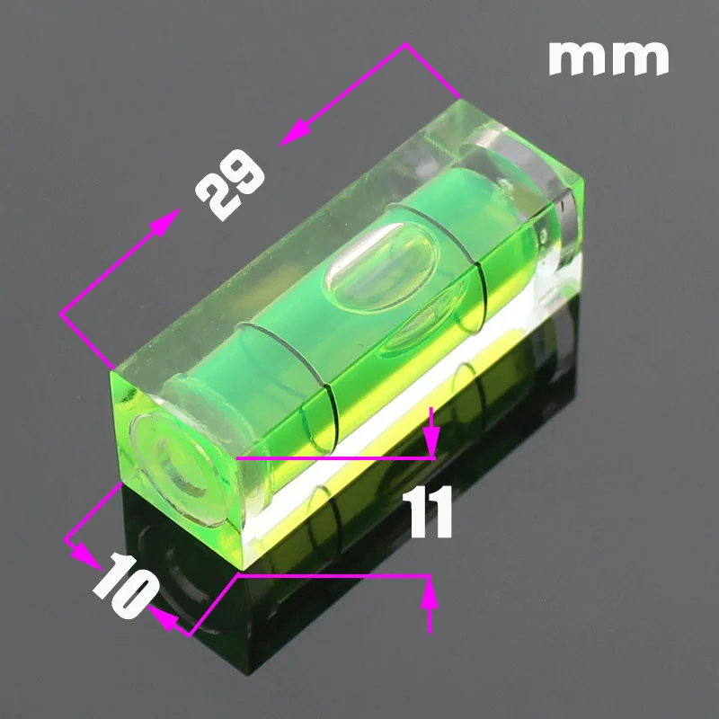 QASE 10*10*29mm Magnetic Square Spirit Level Bubble 4 Color Available 1 Piece