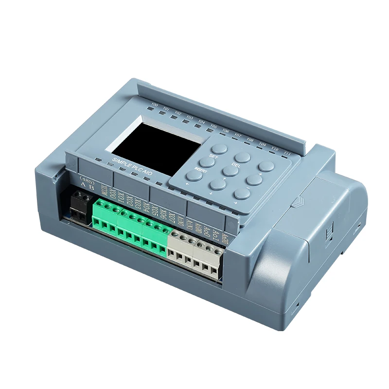 Huaqingjun 8DI 8DO Relay Output PLC 2-Channel Pulse Outputs Programmabe Controller for Servo Motor