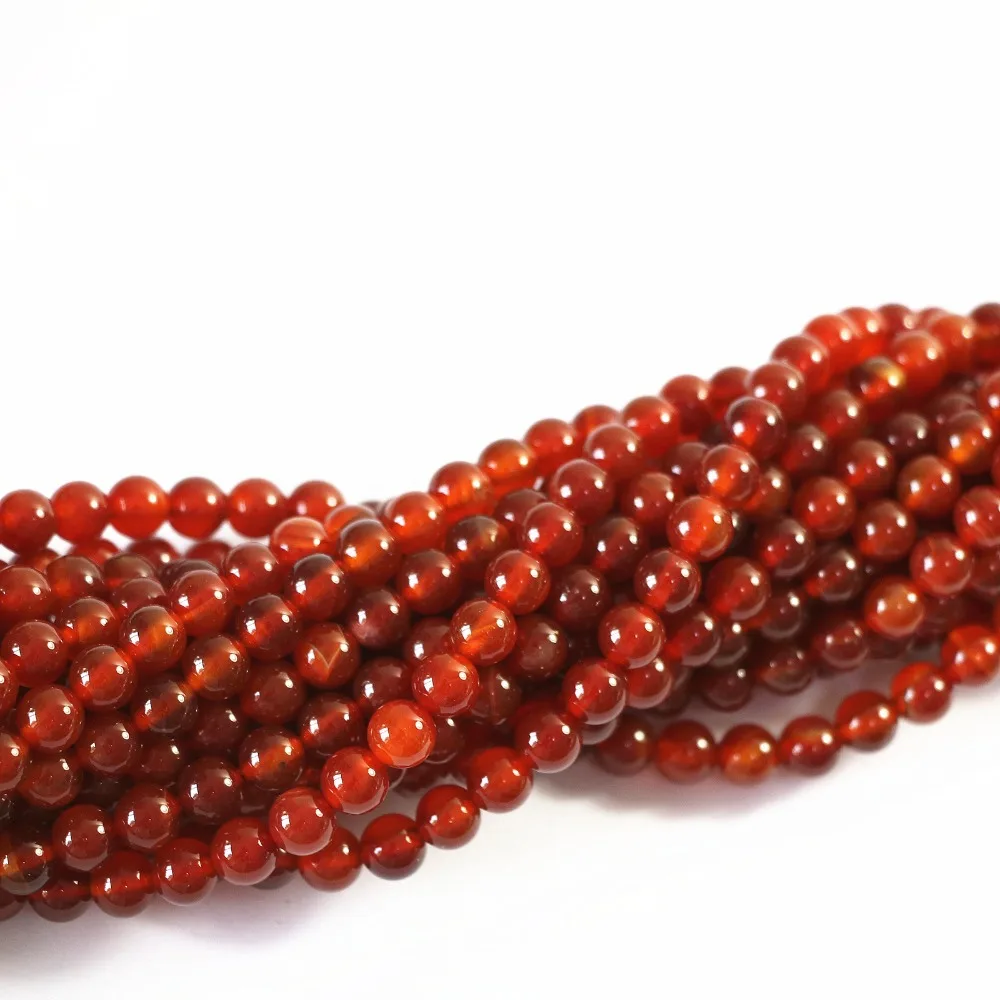 Top Quality Natural Red carnelian onyx agat Stone 6mm 8mm 10mm 12mm Round Beads Weddings Party Gifts Diy Jewelry 15inch A40