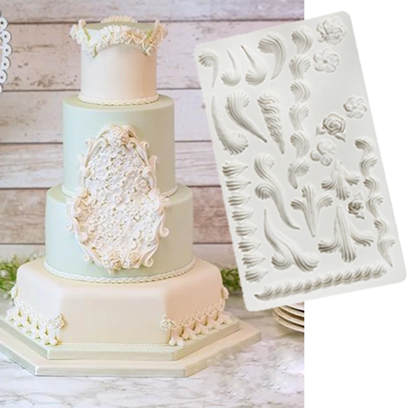 Royal Icing Cream Mould Fondant Cake Decorating Tools Silicone Molds Sugarcrafts Chocolate Baking Tools for Cakes Gumpaste Form