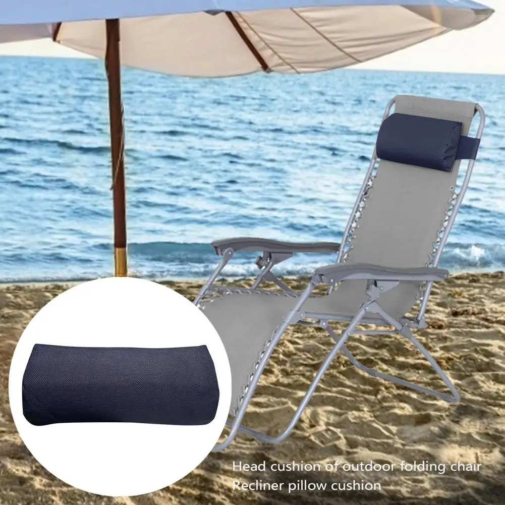 Durable Recliner Pillow Headrest Beach Folding Chairs Adjustable Home Pillow For Lunch Break Picnics Sling Lounge Chair Cushion