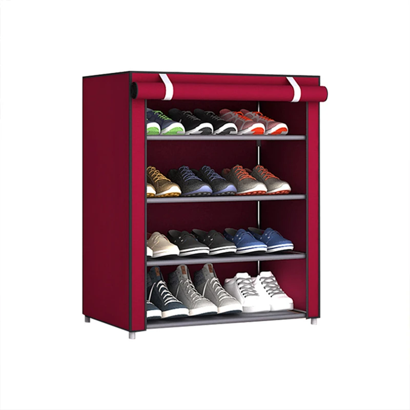 Multilayer Shoe Cabinet Vertical Space Saving Nonwoven Shoes Shelf Organizer Simple Combination Stand Holder Entryway Shoe Rack