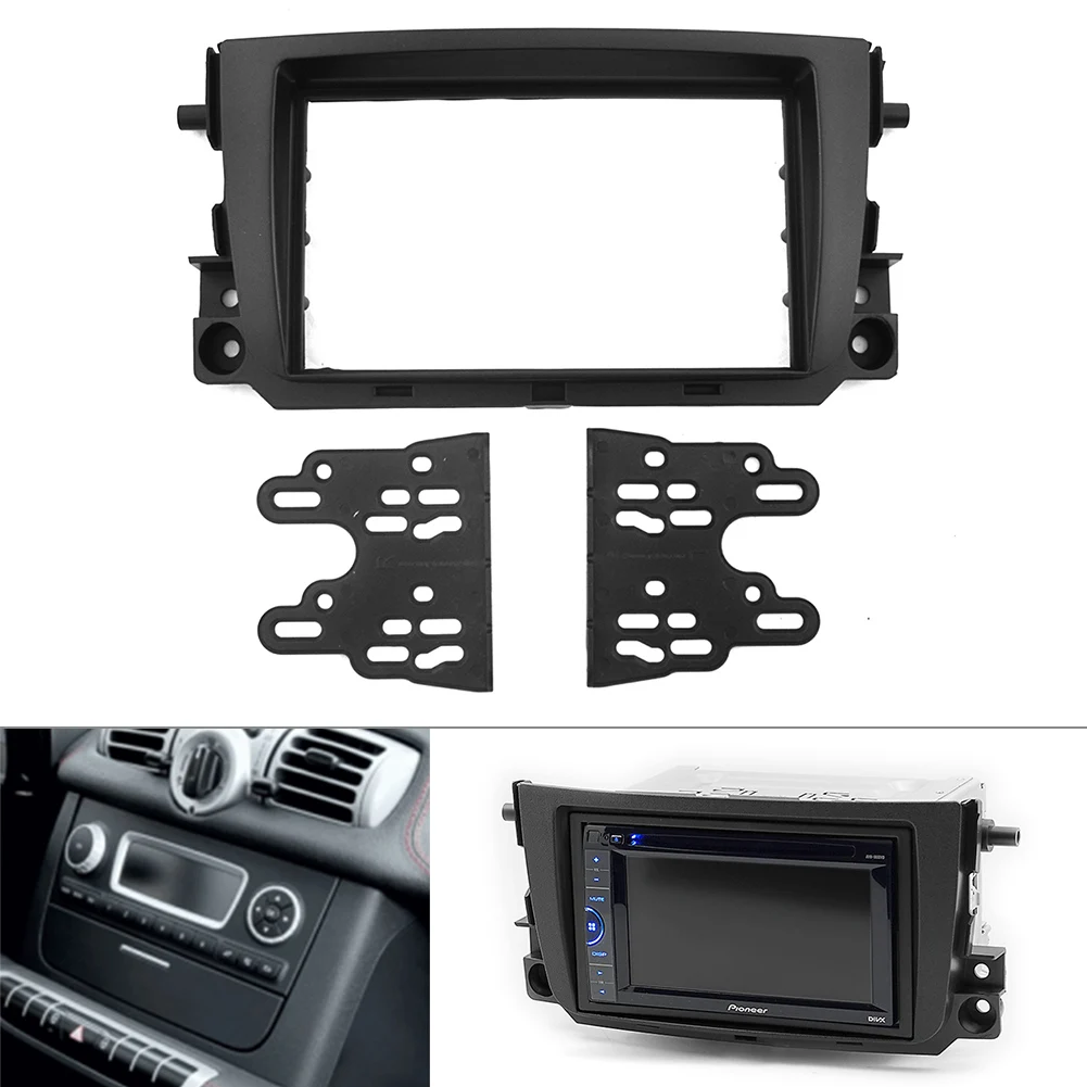 Car 2DIN Radio DVD Frame Fascia Dash Panel for SMART ForTwo 2011 2012 2013 2014 2015 2016 2017