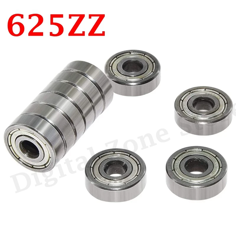 10PCS 625ZZ Miniature Ball Bearing Metal Shielded for 3D Printer Cars Trucks 5mm x 16mm x 5mm