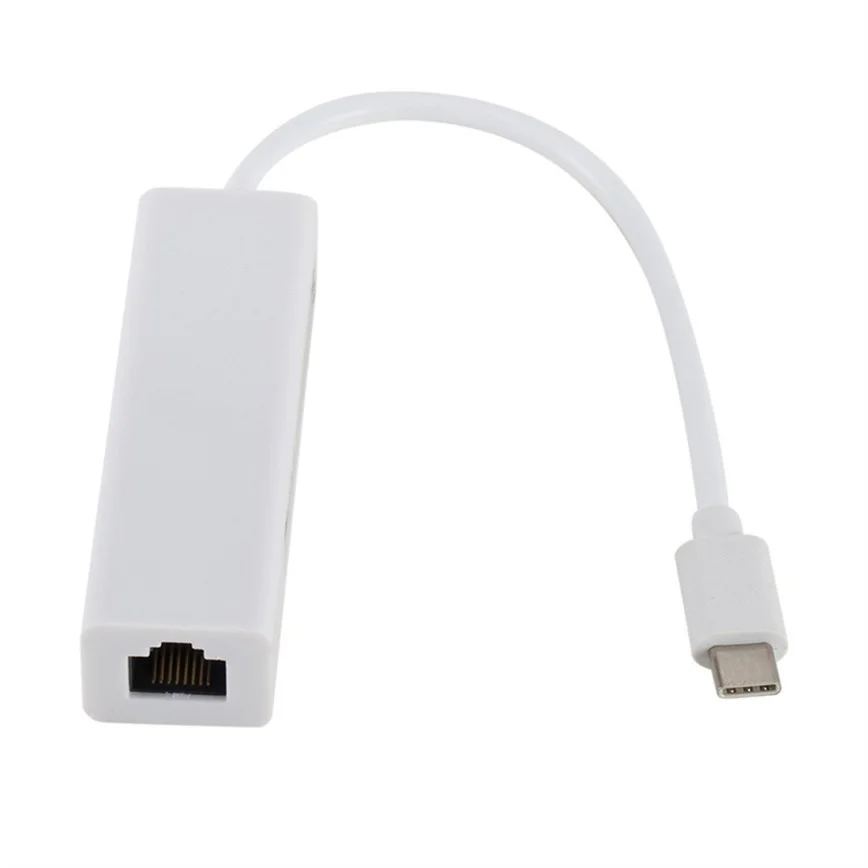 Grwibeou USB 2.0 3 Port Hub USB + USB Tipe C 2.0 Lan Rj45 Kabel Adaptor Jaringan Ethernet Hub Data Kecepatan Tinggi Portabel untuk Laptop