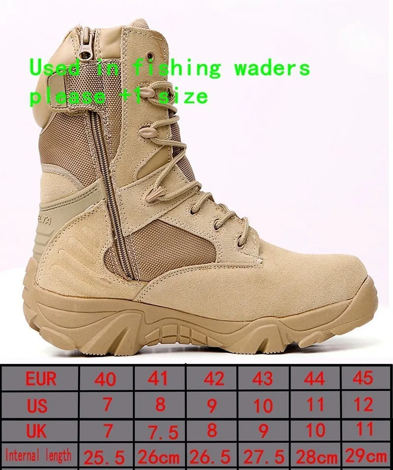 Trekking Tactical hunting shoes waders quick-drying fly rubber fishing overalls Daiwa Outdoor Sport Hiking Men's boots Men