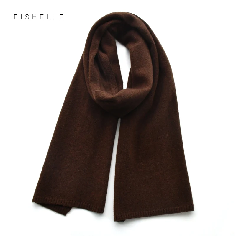 coffe wool scarf  scarves men and women winter knitted scarf adults warm short wool man scarves solid color